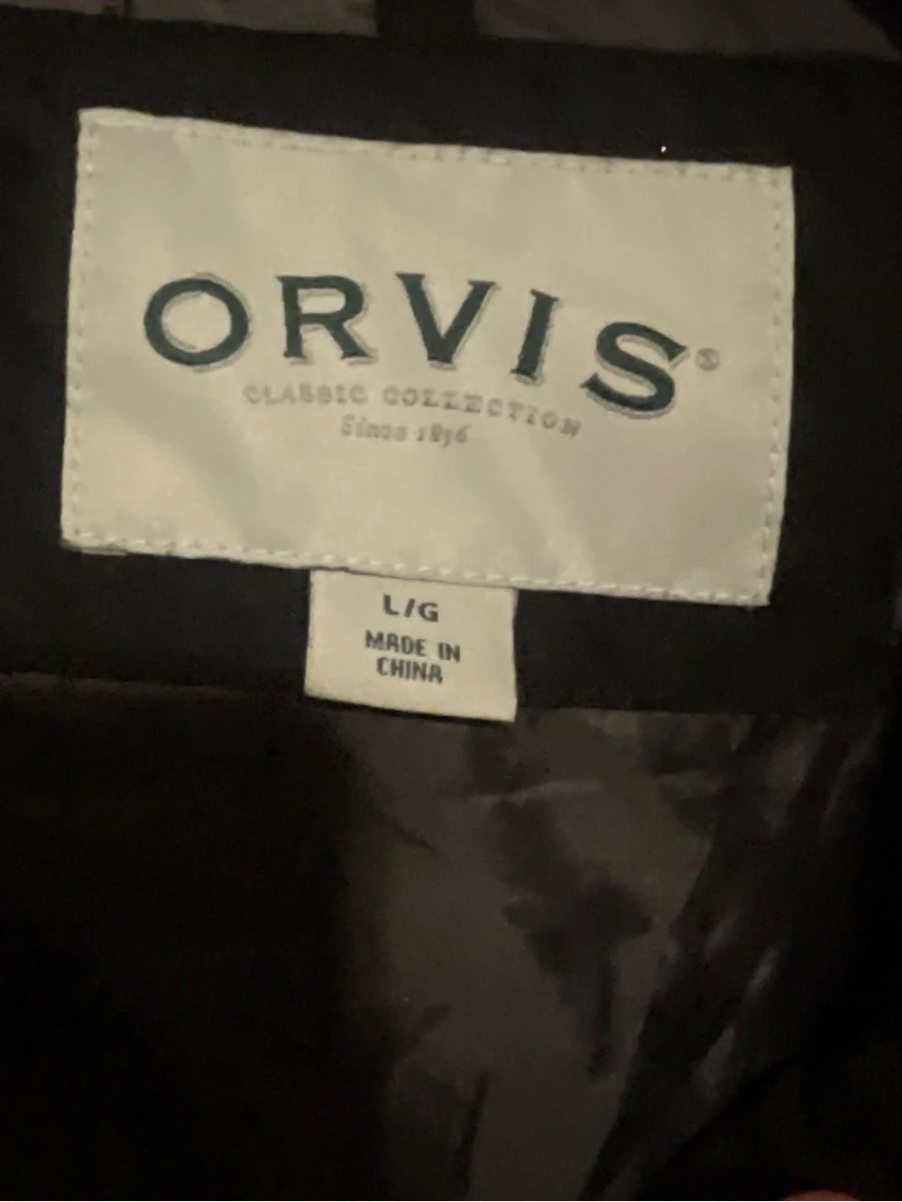 Orvis Men's Black Quilted Down Vest large outdoors